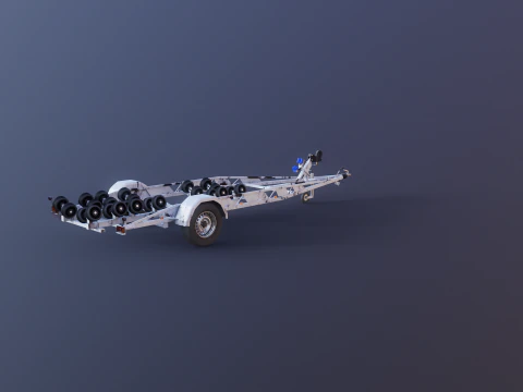 Rimorchio per barca RV usato Modello 3D