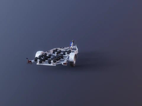 Rimorchio per barca RV usato Modello 3D