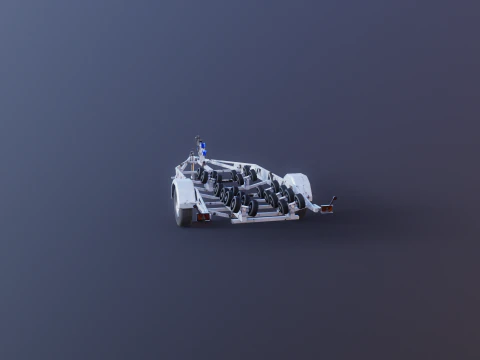 Rimorchio per barca RV usato Modello 3D
