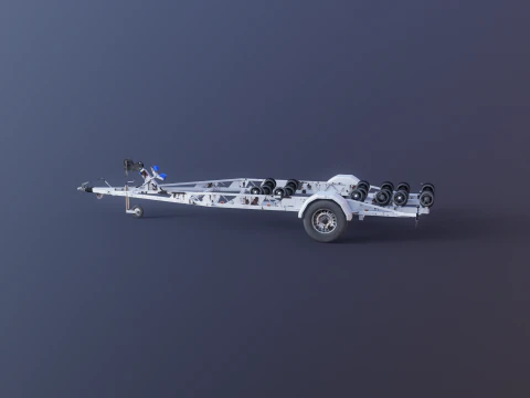 Rimorchio per barca RV usato Modello 3D
