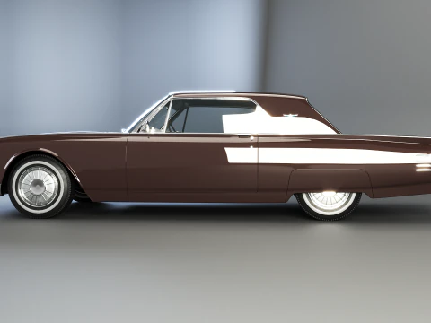 Thunderbird 1961 Convertible Hardtop 3D Model