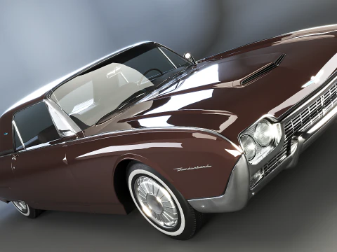Thunderbird 1961 Convertible Hardtop 3D Model