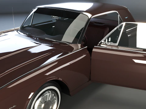 Thunderbird 1961 Convertible Hardtop 3D Model