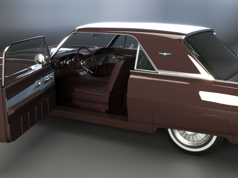 Hardtop Konvertibel Thunderbird 1961 Model 3D