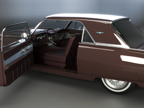 Thunderbird 1961 Convertible Hardtop 3D Model
