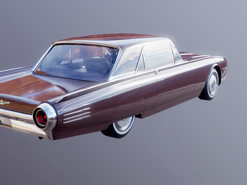 Hardtop Konvertibel Thunderbird 1961 Model 3D