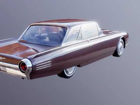 Thunderbird 1961 Convertible Hardtop 3D Model