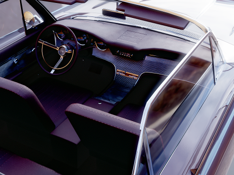 Hardtop Konvertibel Thunderbird 1961 Model 3D