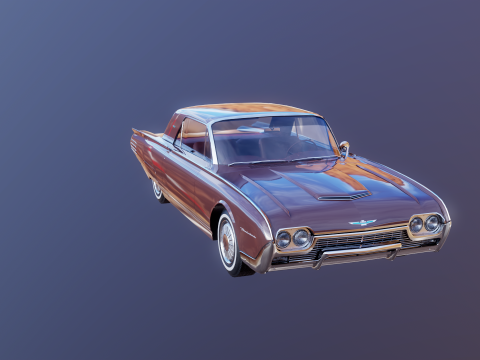 Hardtop Konvertibel Thunderbird 1961 Model 3D