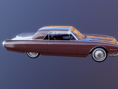 Hardtop Konvertibel Thunderbird 1961 Model 3D