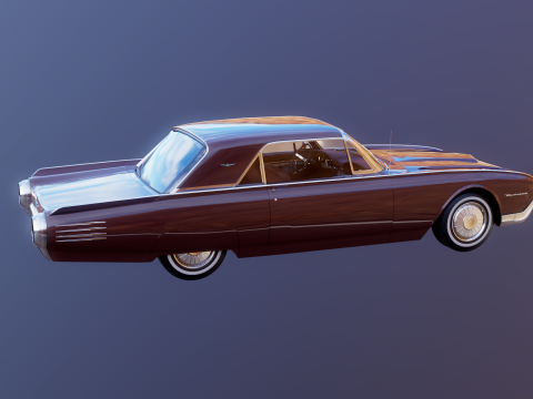 Hardtop Konvertibel Thunderbird 1961 Model 3D