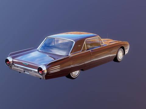 Hardtop Konvertibel Thunderbird 1961 Model 3D