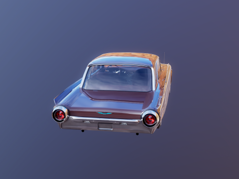 Hardtop Konvertibel Thunderbird 1961 Model 3D