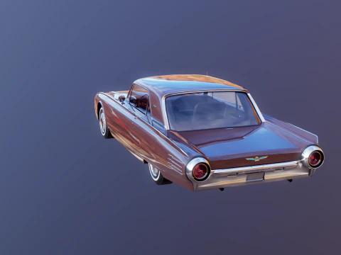 Thunderbird 1961 Convertible Hardtop 3D Model