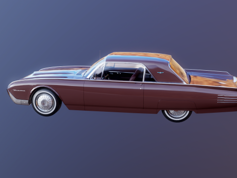 Hardtop Konvertibel Thunderbird 1961 Model 3D