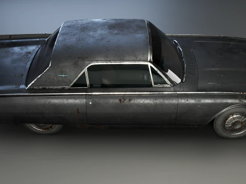 Hardtop Konvertibel Thunderbird 1961 Berumur Model 3D