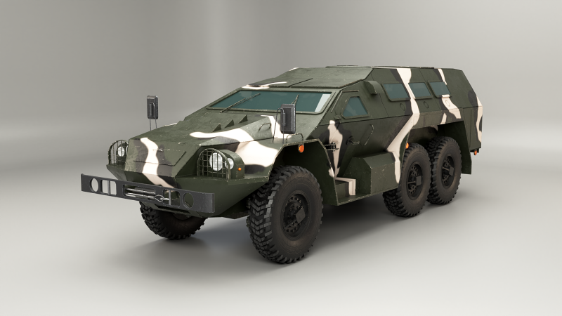 SBA-60-K2 Bulat Camo 3D Model .c4d .max .obj .3ds .fbx .stl .blend 