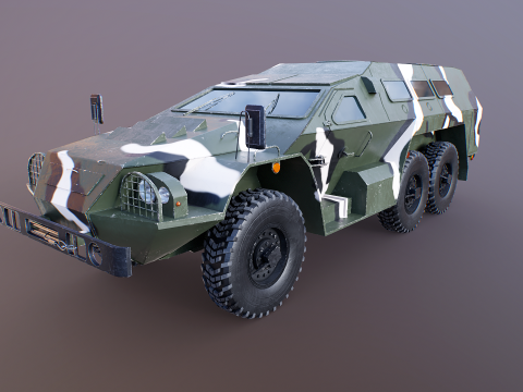 SBA-60-K2 Bulat Camo 3D Model