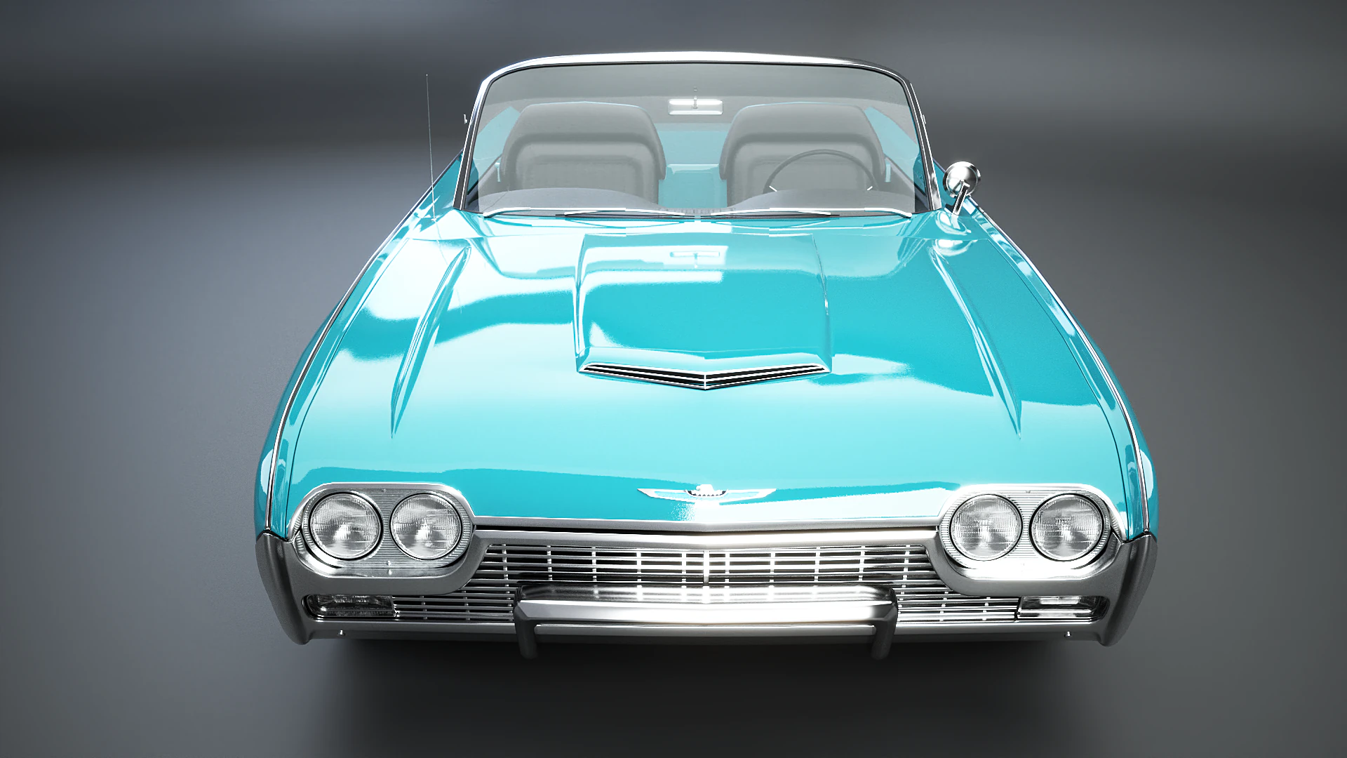 Thunderbird 1961 Roadster Modello 3D .c4d .max .obj .3ds .fbx .stl .blend 