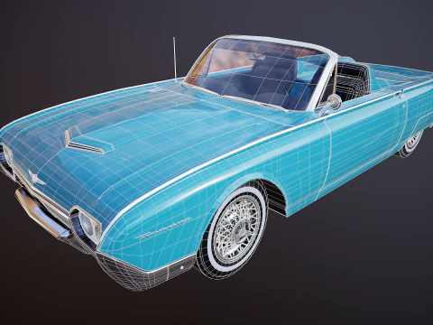 Thunderbird 1961 Roadster Modello 3D