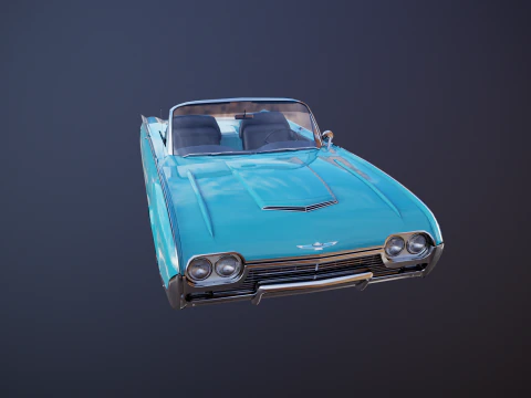 Thunderbird 1961 Roadster Modello 3D