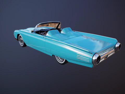 Thunderbird 1961 Roadster Modello 3D