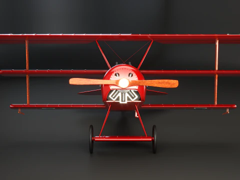 Fokker DR1 Red Baron 3D Model
