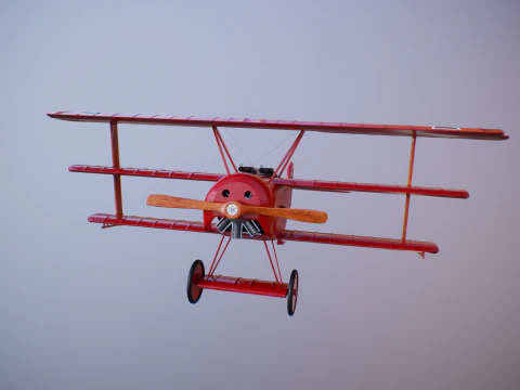 Fokker DR1 Red Baron 3D Model