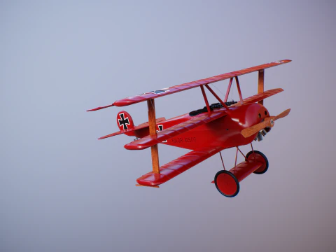 Fokker DR1 Red Baron 3D Model
