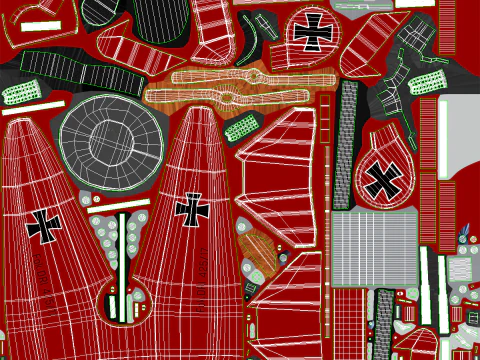 Fokker DR1 Red Baron 3D Model