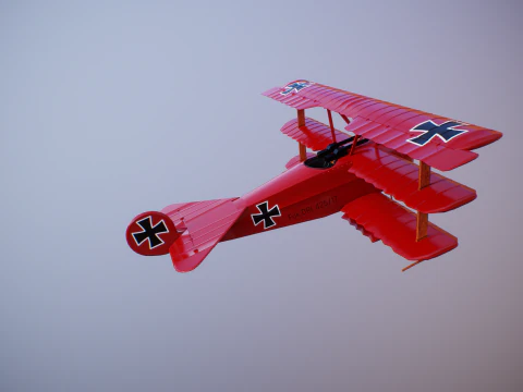 Fokker DR1 Red Baron 3D Model