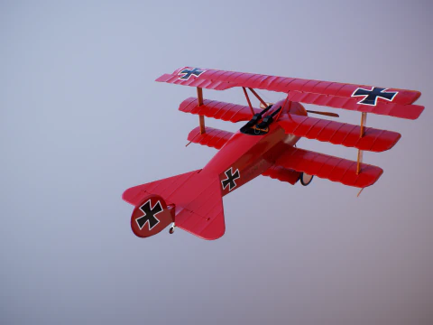 Fokker DR1 Red Baron 3D Model