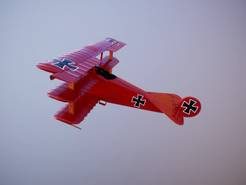 Fokker DR1 Red Baron 3D Model