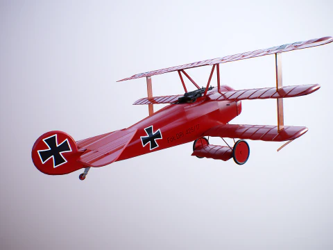 Fokker DR1 Red Baron 3D Model