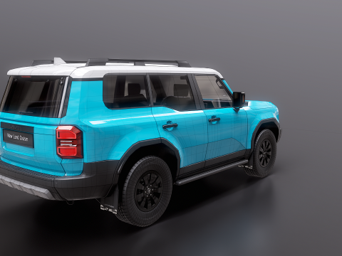 Toyota Land Cruiser 250 et Camping Caravane Modèle 3D