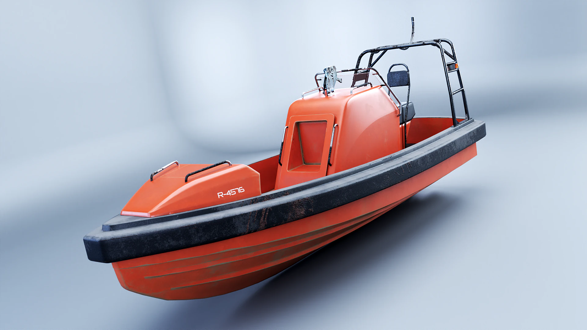 Fast Motor Lifeboat Aged 3D Model .c4d .max .obj .3ds .fbx .stl .blend 