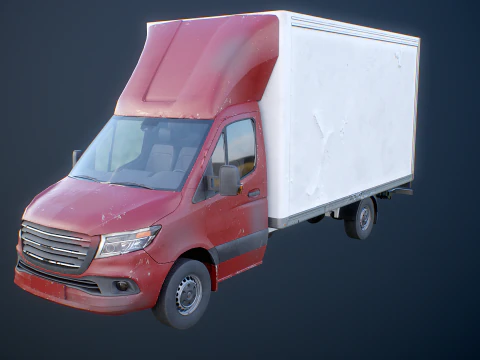 Generic Tail Lift Box Van Used 3D Model