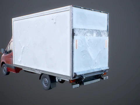Generic Tail Lift Box Van Used 3D Model