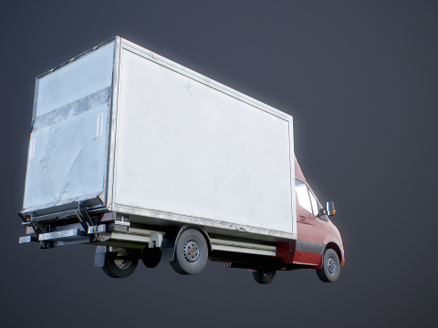 Jenerik Arka Kaldırma Kutusu Van Kullanılmış 3D Model