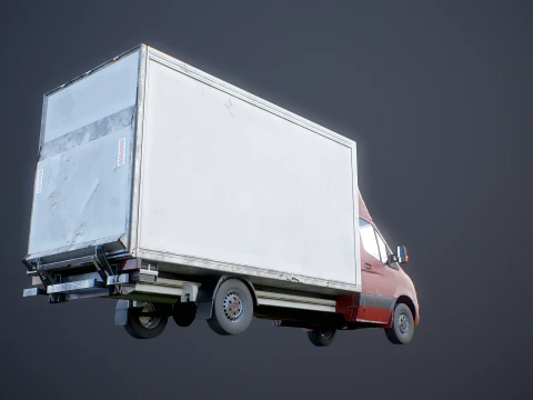 Generic Tail Lift Box Van Used 3D Model