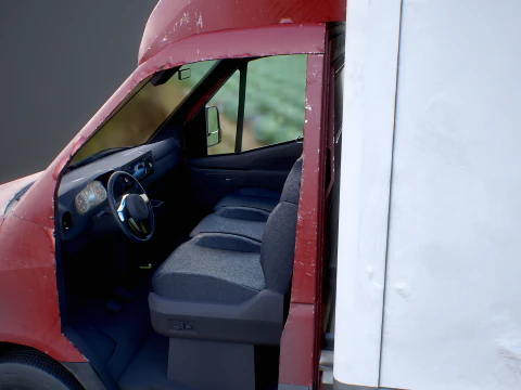 Generic Tail Lift Box Van Used 3D Model