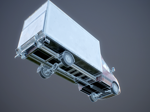 Jenerik Arka Kaldırma Kutusu Van Kullanılmış 3D Model