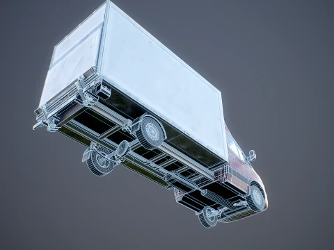 Generic Tail Lift Box Van Used 3D Model