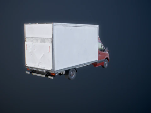 Generic Tail Lift Box Van Used 3D Model