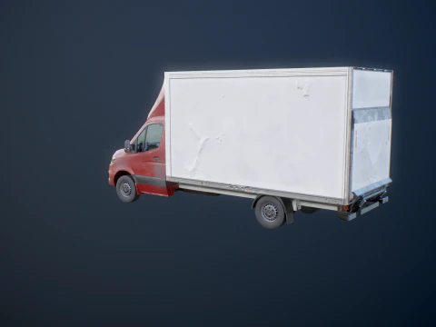 Generic Tail Lift Box Van Used 3D Model