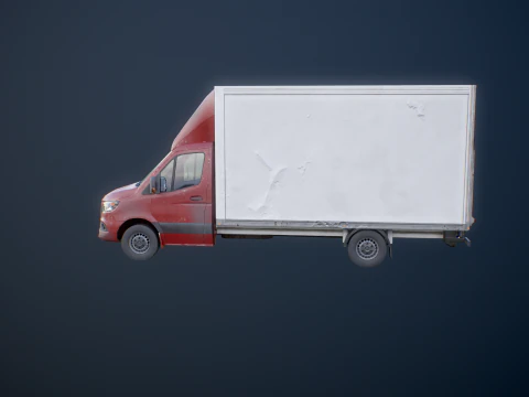 Generic Tail Lift Box Van Used 3D Model