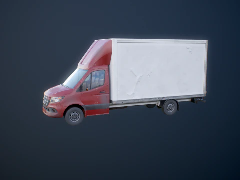 Generic Tail Lift Box Van Used 3D Model