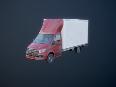Generic Tail Lift Box Van Used 3D Model