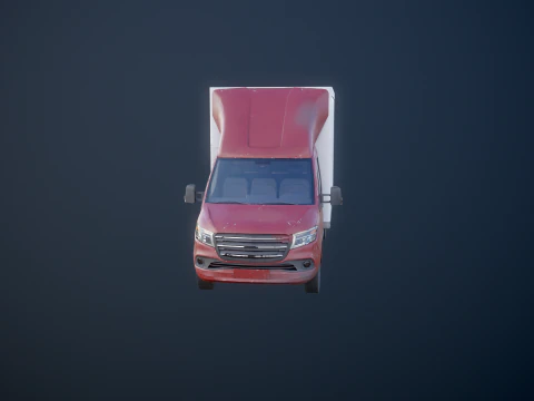 Generic Tail Lift Box Van Used 3D Model