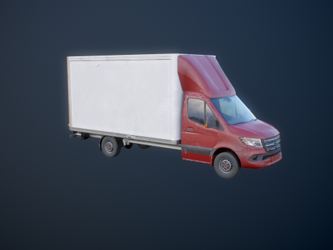 Jenerik Arka Kaldırma Kutusu Van Kullanılmış 3D Model